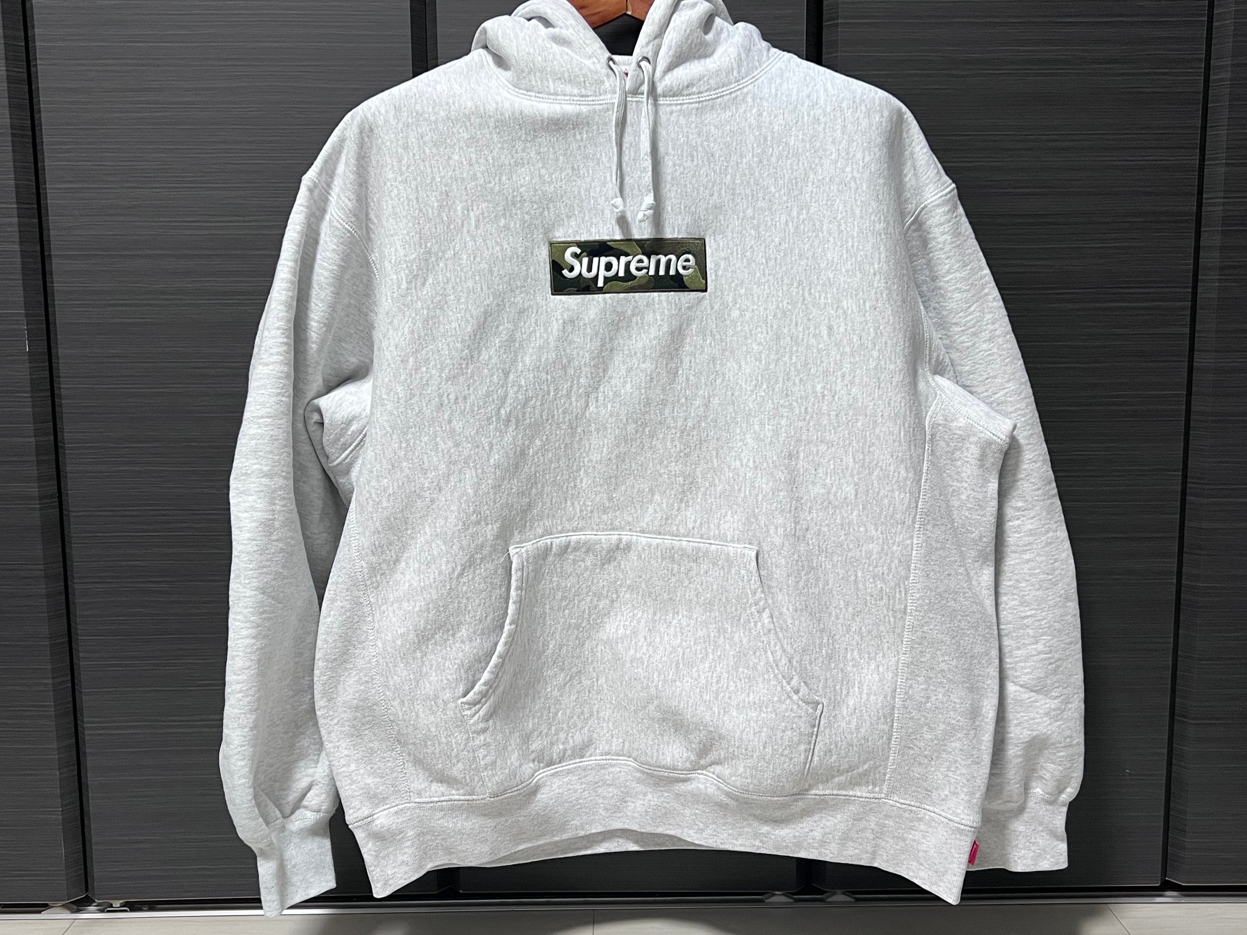 Supreme Box Logo Hooded Sweatshirt "Ash Grey" (23FW)