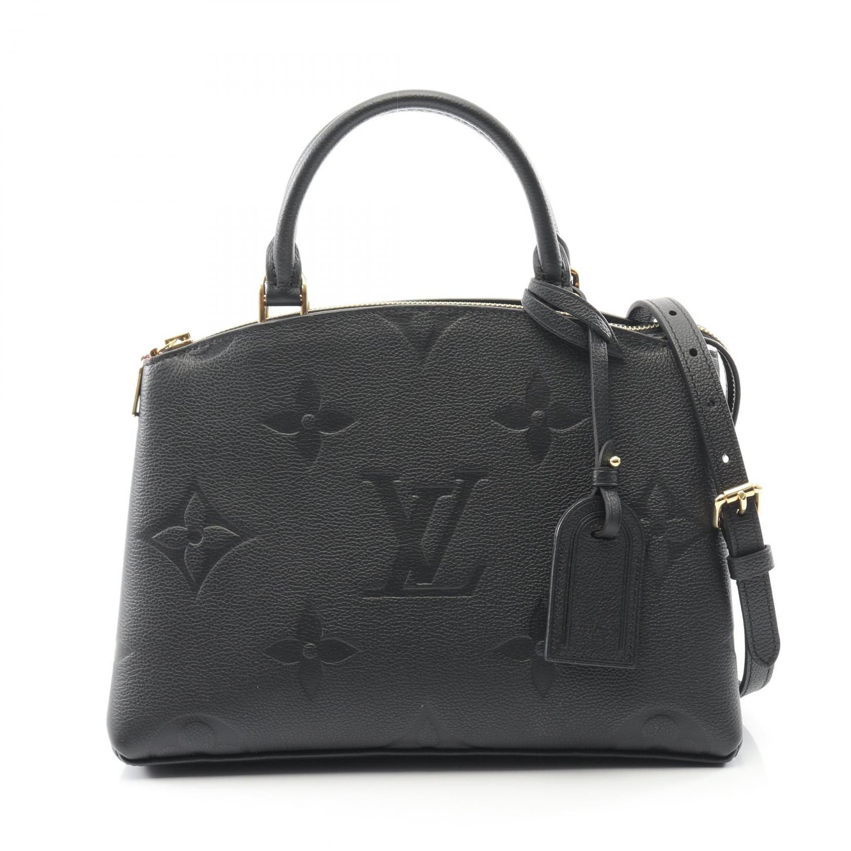 ルイ・ヴィトン LOUIS VUITTON プティ パレPM モノグラムアンプラント ハンドバッグ バッグ レザー レディース ブラック系 M58916 【中古】