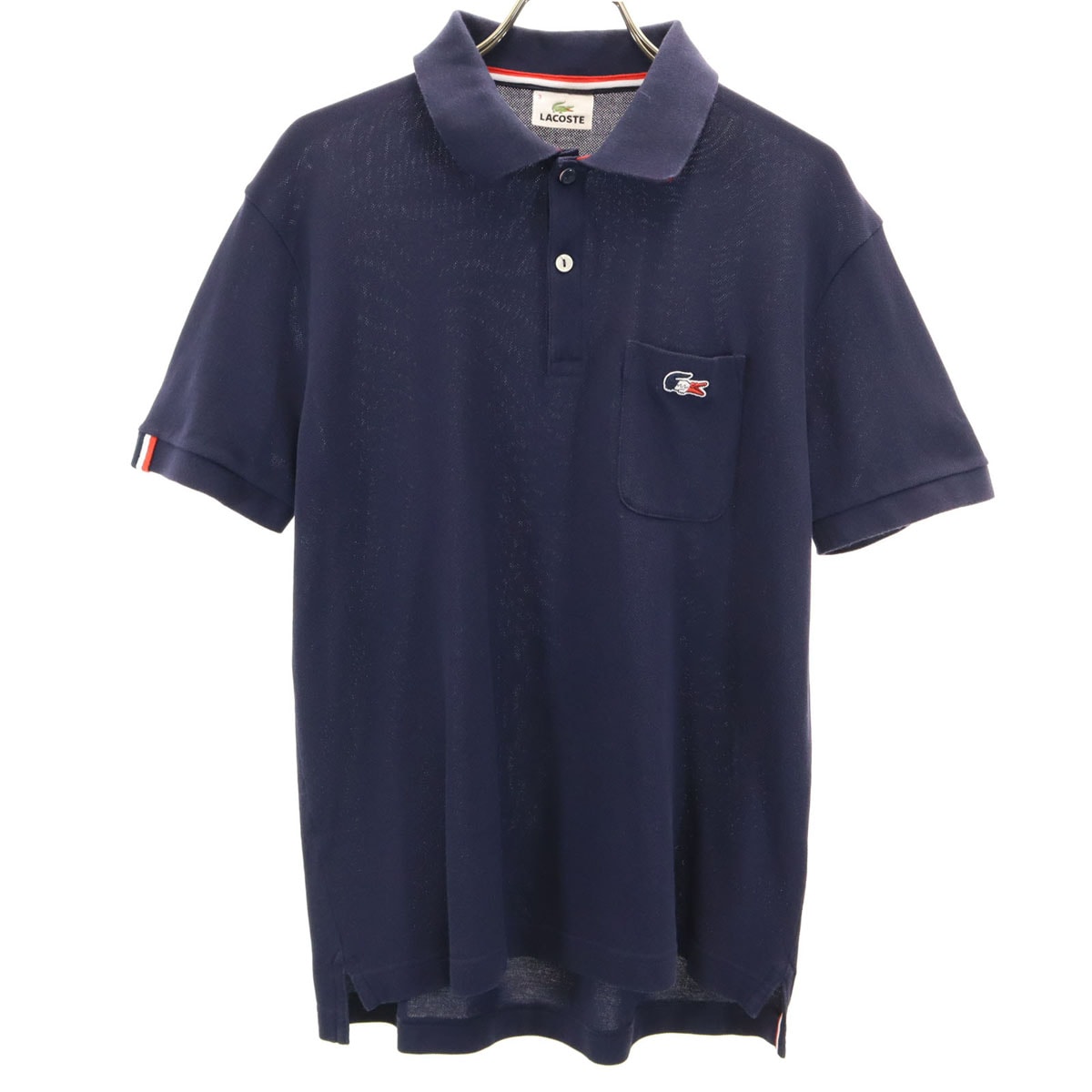 LACOSTE ラコステ 半袖 ポロシャツ 3 ネイビー 鹿の子地