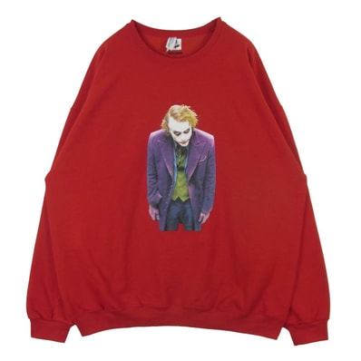 WACKO MARIA ワコマリア The Dark Knight Trilogy ジョーカー ダークナイトトリロジー スウェット トレーナー レッド系 2XL【中古】