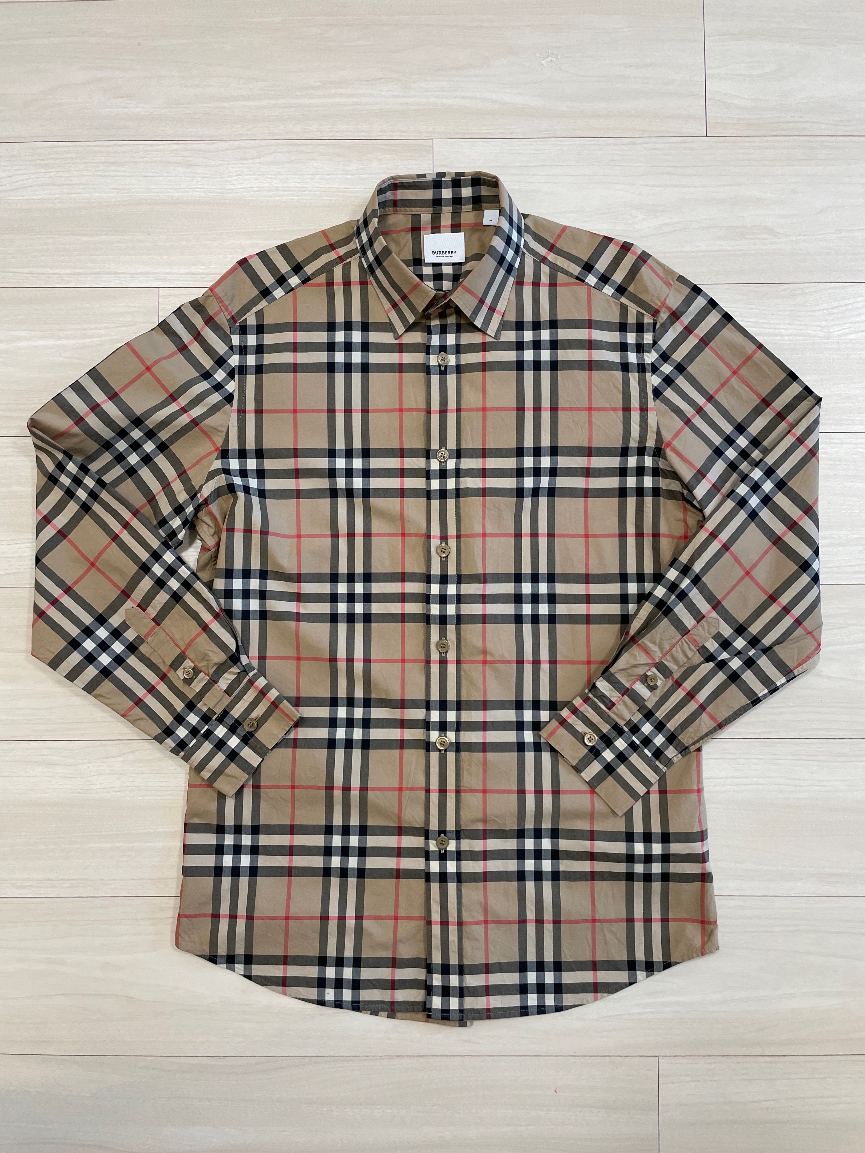 バーバリー チェック コットンポプリンシャツ