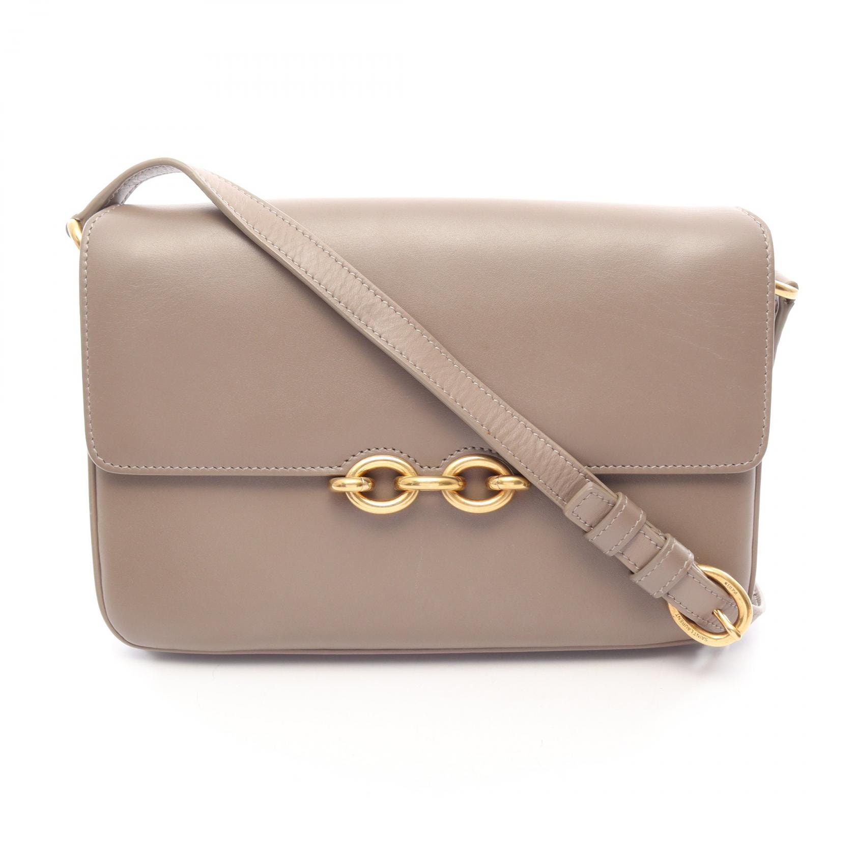 サンローランパリ SAINT LAURENT PARIS マイヨン ショルダーバッグ バッグ レザー レディース ベージュ系 649795 【中古】
