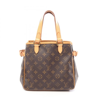ルイ・ヴィトン LOUIS VUITTON バティニョール ハンドバッグ バッグ PVCコーティングキャンバス レザー モノグラム レディース ブラウン系 M51156 【中古】