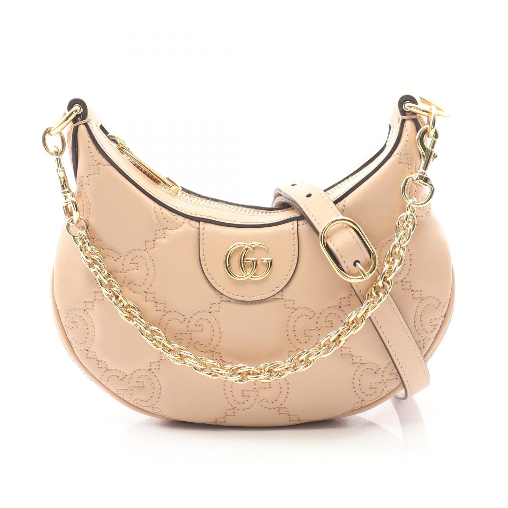 グッチ GUCCI GGマトラッセ ハンドバッグ バッグ レザー レディース ピンク系 739736 【中古】