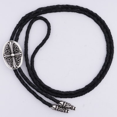 Chrome Hearts Tiny Classic Oval Loop Tie "Silver"