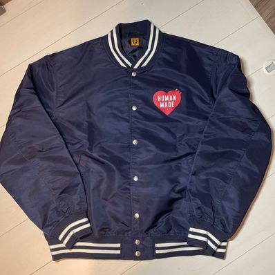 HUMAN MADE NYLON STADIUM JACKET "Navy"