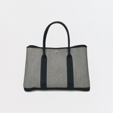 エルメス HERMES ガーデンパーティPM ガーデンパーティPM ガーデンパーティ36 ガーデンパーティー バッグ トートバッグ トワルアッシュ ノワール Noir ブラック Black 黒 シルバー金具