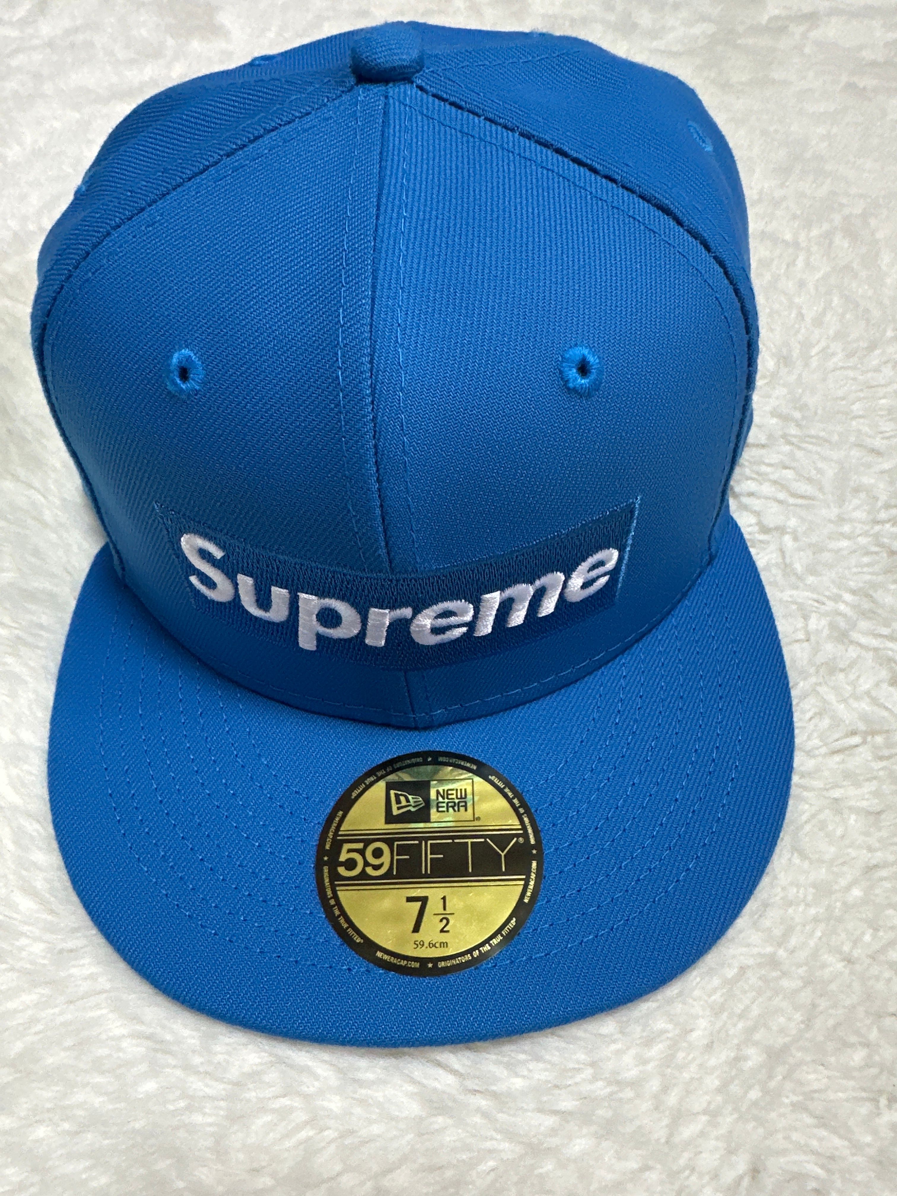 Supreme Money Box Logo New Era "Light Blue"