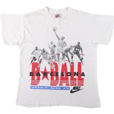 古着 90年代 ナイキ NIKE 銀タグ スポーツプリントTシャツ USA製 メンズM相当 ヴィンテージ/eaa672558