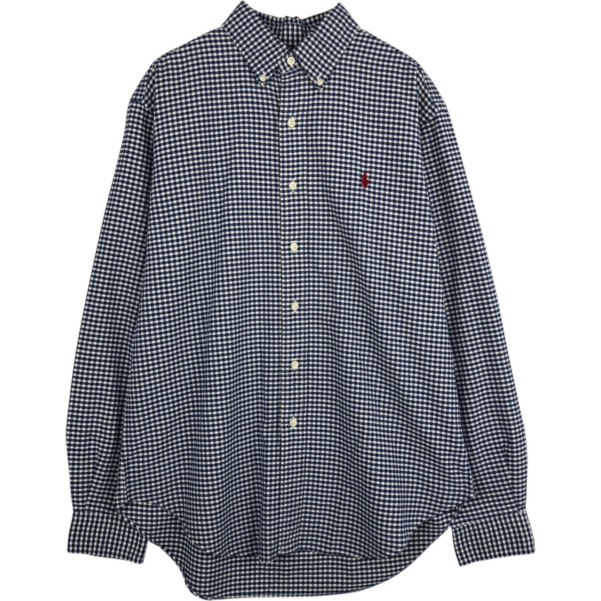 古着 ラルフローレン Ralph Lauren CLASSIC FIT ギンガムチェック 長袖 ボタンダウンチェックシャツ メンズM相当/eaa629013