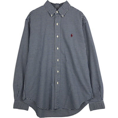 古着 ラルフローレン Ralph Lauren CLASSIC FIT ギンガムチェック 長袖 ボタンダウンチェックシャツ メンズM相当/eaa629013