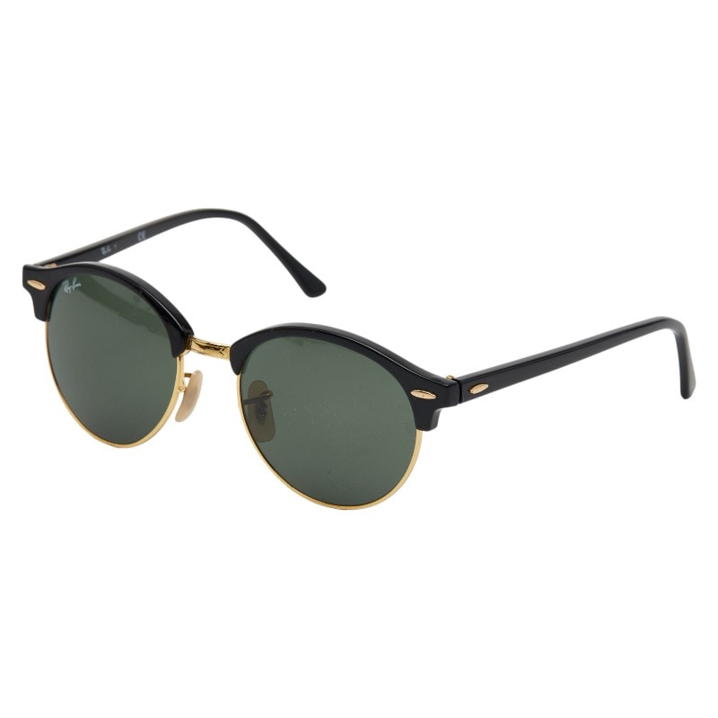レイバン クラブラウンド サングラス RB4246 901 ブラック プラスチック メンズ Ray-Ban 中古