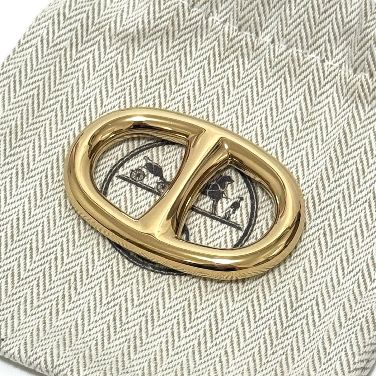 エルメス スカーフリング シェーヌダンクル ゴールド アクセサリー スカーフ留め HERMES