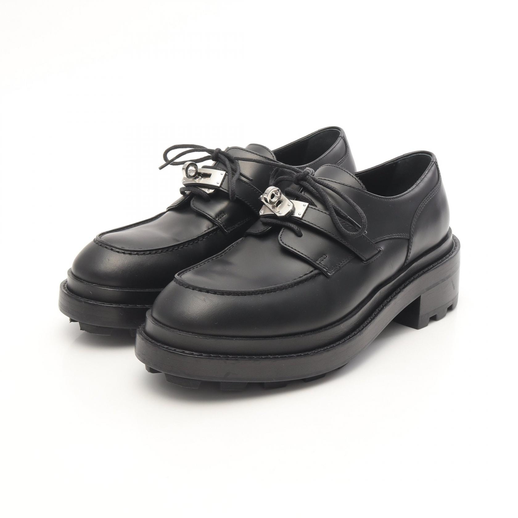 エルメス HERMES ファースト ケリー ローファー 靴 レザー レディース ブラック系 【中古】