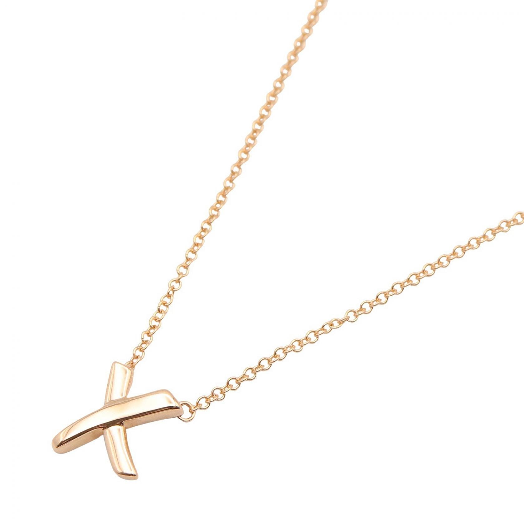 ティファニー TIFFANY&CO キス ネックレス ネックレス ジュエリー K18PG(ピンクゴールド) レディース ゴールド系 【中古】