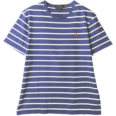 古着 ラルフローレン Ralph Lauren POLO RALPH LAUREN CUSTOM SLIM FIT 半袖 ボーダーTシャツ メンズM相当/eaa589446