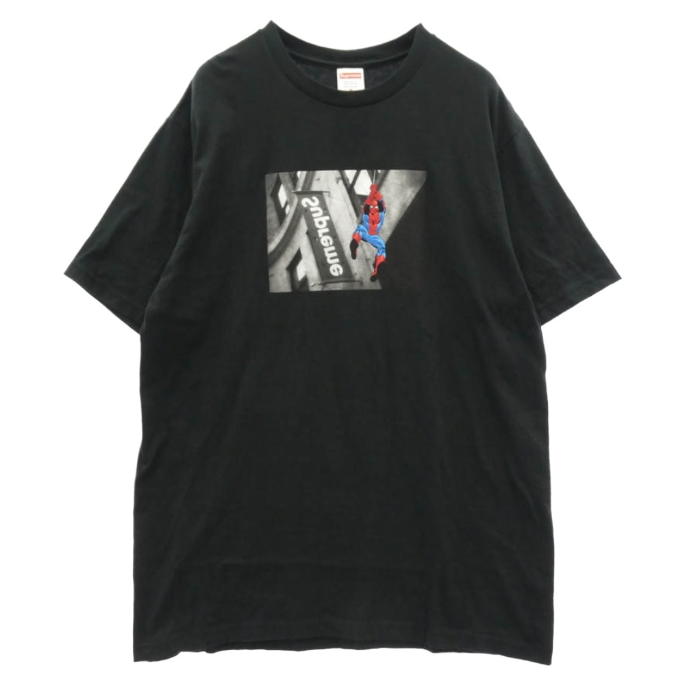 Supreme シュプリーム Tシャツ 26SS × Spider-Man Tee スパイダーマン グラフィック コットン 半袖 Tシャツ ブラック系 M【中古】