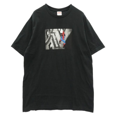 Supreme シュプリーム Tシャツ 26SS × Spider-Man Tee スパイダーマン グラフィック コットン 半袖 Tシャツ ブラック系 M【中古】