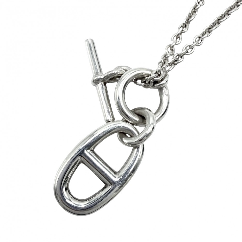 HERMES エルメス ネックレス シェーヌダンクル アミュレット ペンダント ジュエリー アクセサリー シルバー925 レディース 約9.21g【中古品】