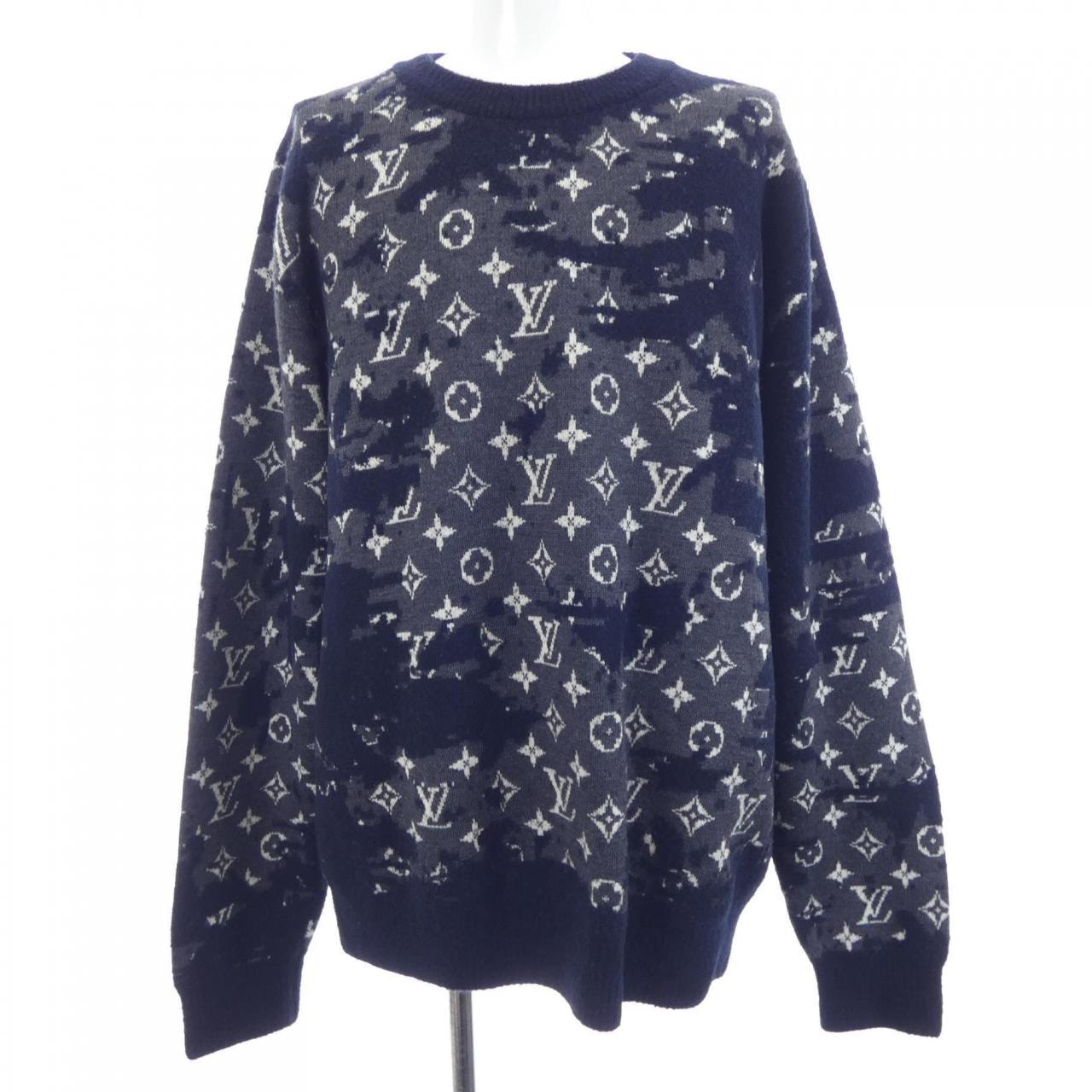 ルイヴィトン LOUIS VUITTON ディストレストモノグラムクルーネック HKN03WZMB ニット