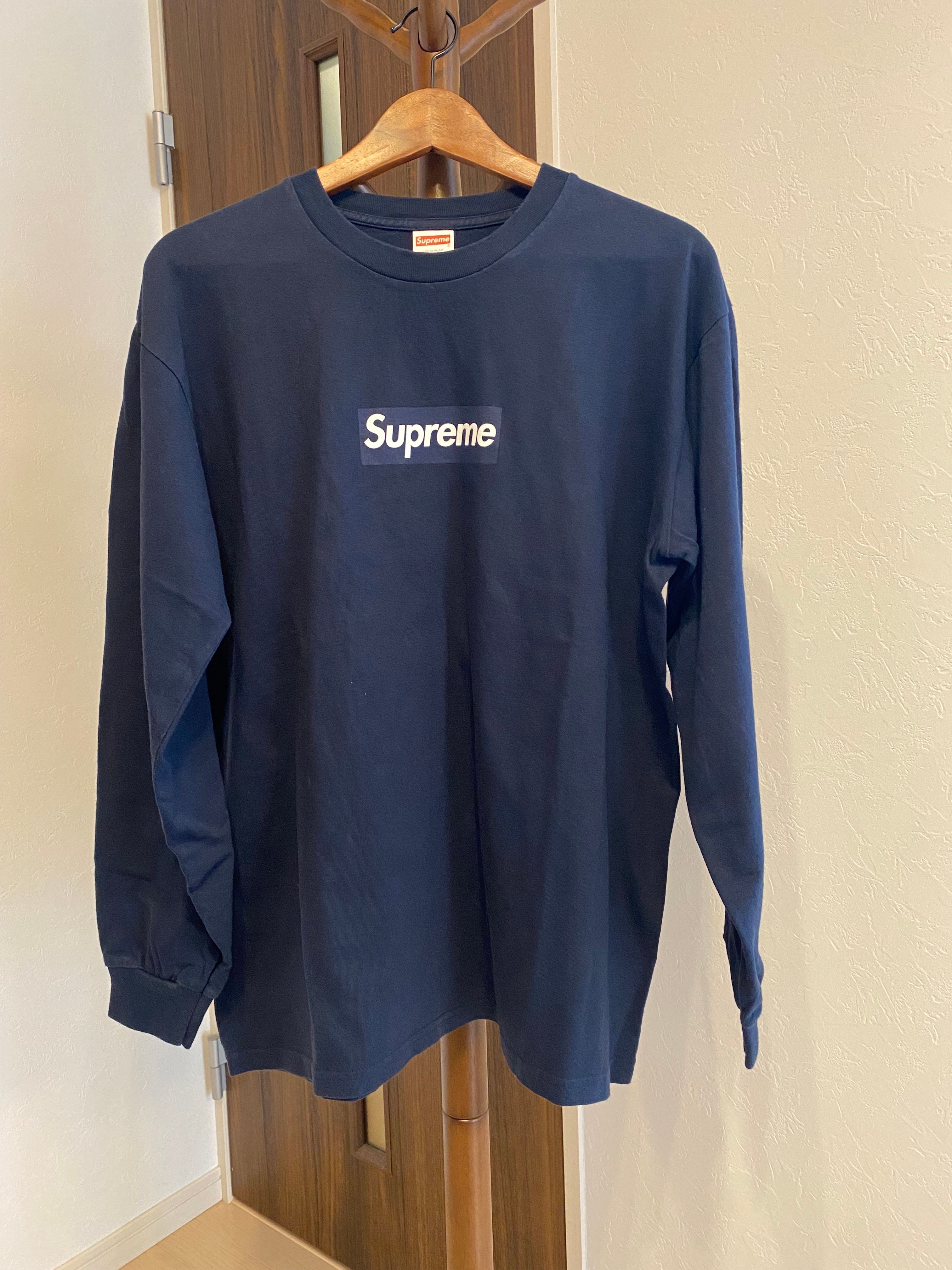 Supreme Box Logo L/S Tee "Navy"