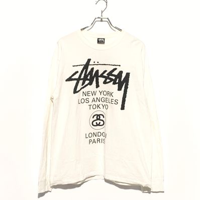 Stussy WORLD TOUR LS TEE “White“
