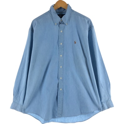古着 ラルフローレン Ralph Lauren BLAIRE 長袖 ボタンダウンシャツ メンズL相当/eaa537571
