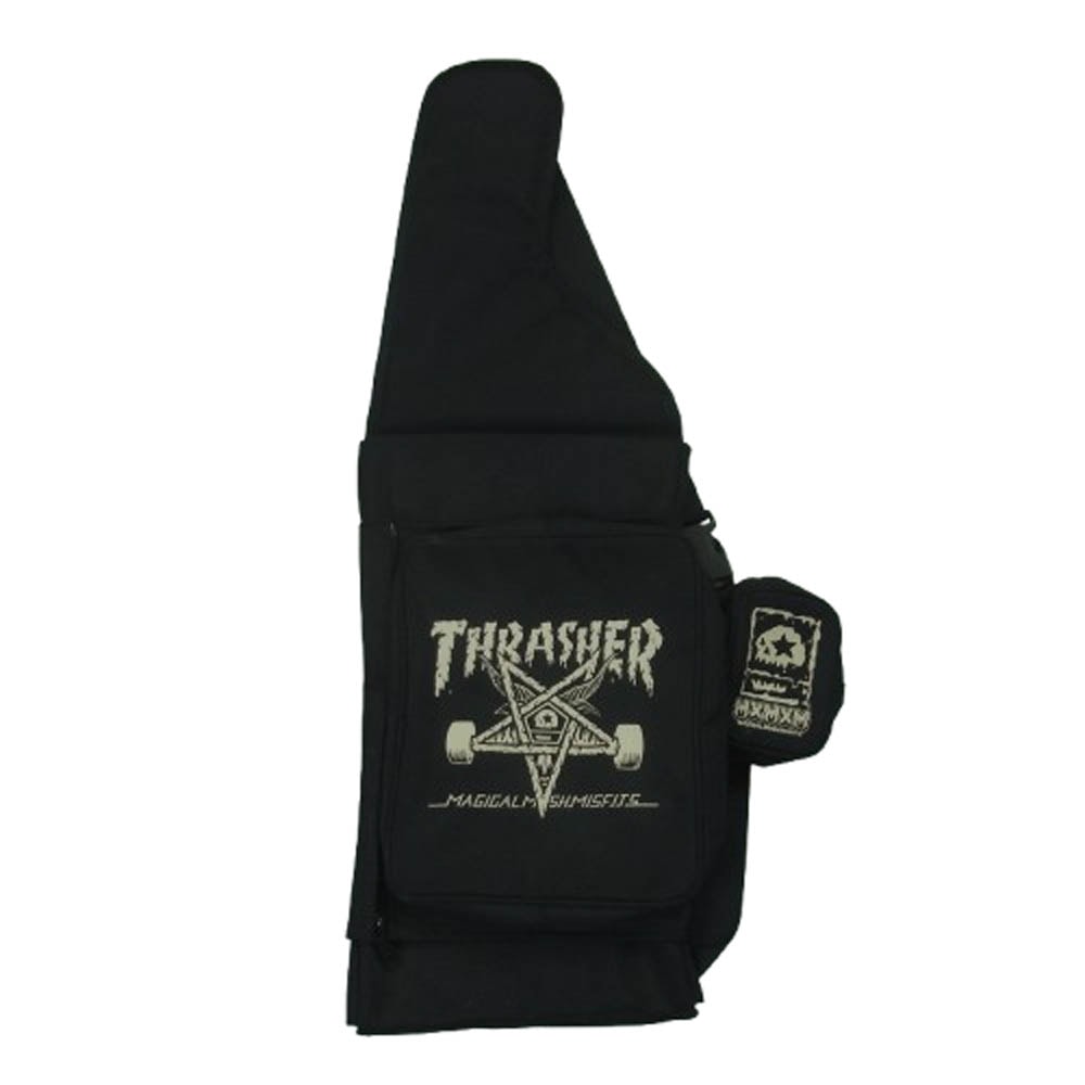 THRASHER スラッシャー MAGICAL MOSH MISFITS マジカル モッシュフィッツ スケートボード ショルダー バッグ ブラック系【中古】