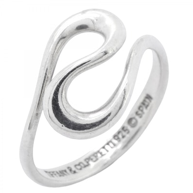 【6jdb0490-k】ティファニー リング オープンウェーブ シルバー925 11号【中古】レディース