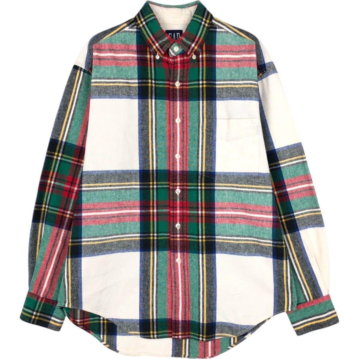 古着 90年代 ギャップ GAP オールドギャップ 長袖 ボタンダウン フランネルチェックシャツ メンズM相当 ヴィンテージ/eaa663016