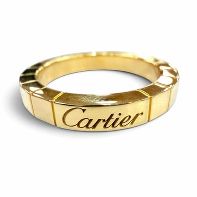 美品 カルティエ 指輪 ラニエール リング イエローゴールド 49 JP9号相当