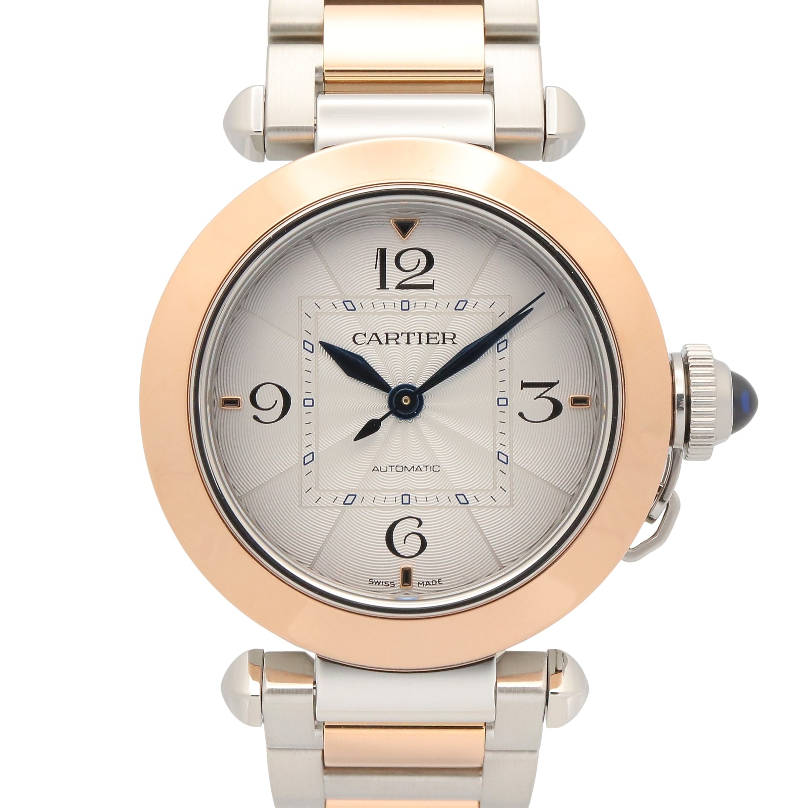 カルティエ CARTIER パシャ ドゥ カルティエ 腕時計 時計 K18PG(ピンクゴールド) ステンレススチール ボーイズ シルバー系 W2PA0008 【中古】