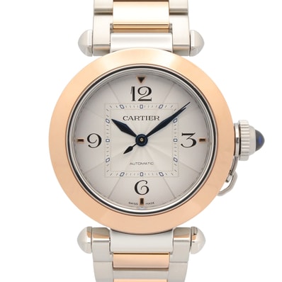カルティエ CARTIER パシャ ドゥ カルティエ 腕時計 時計 K18PG(ピンクゴールド) ステンレススチール ボーイズ シルバー系 W2PA0008 【中古】