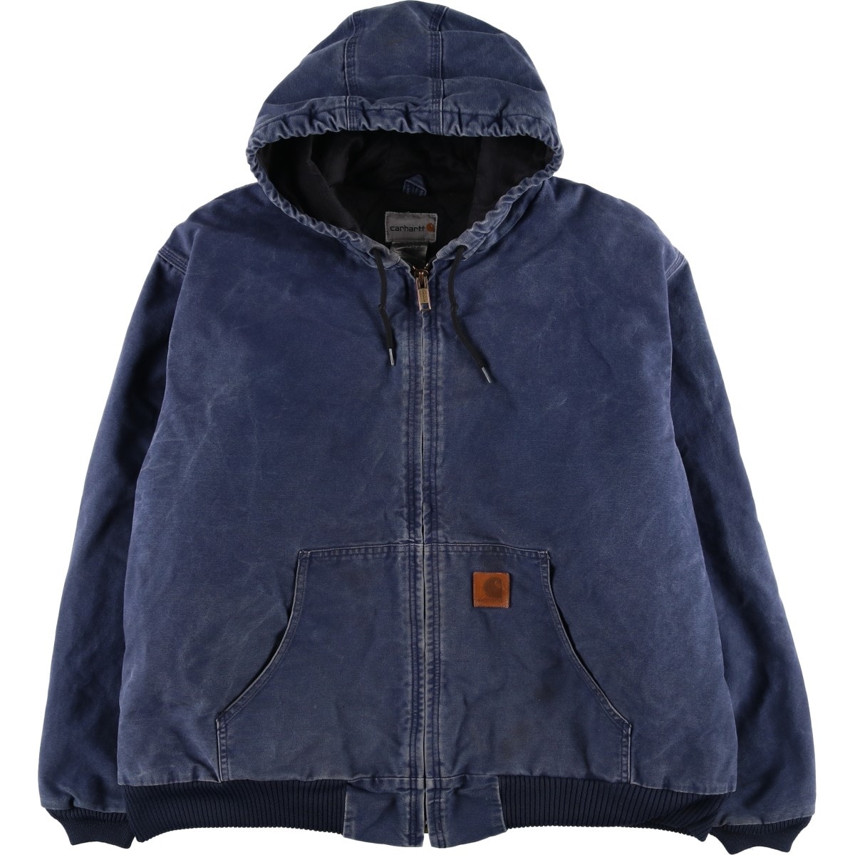 古着 ビッグサイズ カーハート Carhartt アクティブジャケット 中綿入り ダックフルジップパーカー メンズXXXL相当/eaa606447