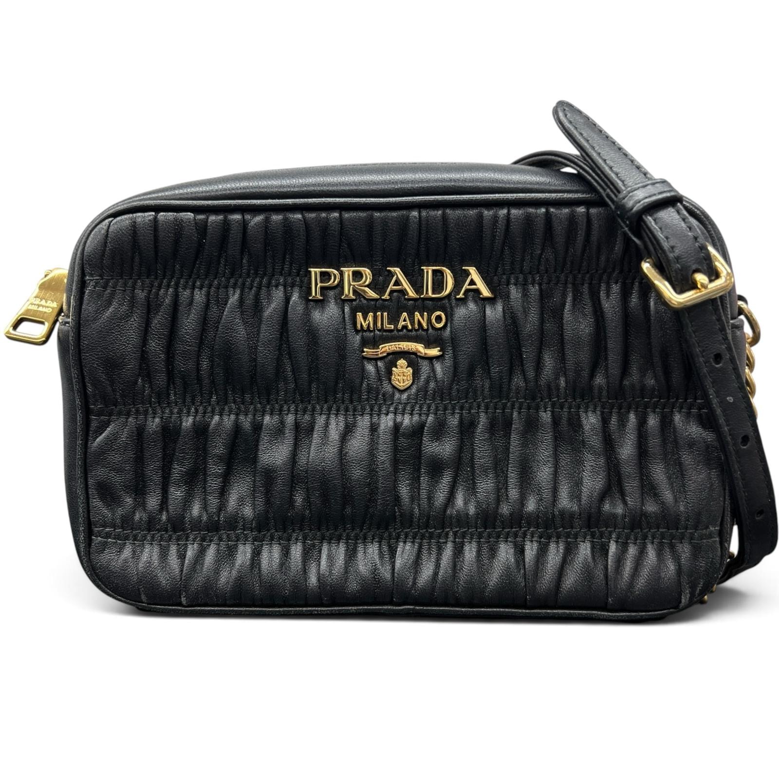 C (やや傷や汚れあり)】PRADA 美品 プラダ NAPPA GAUFRE ナッパ