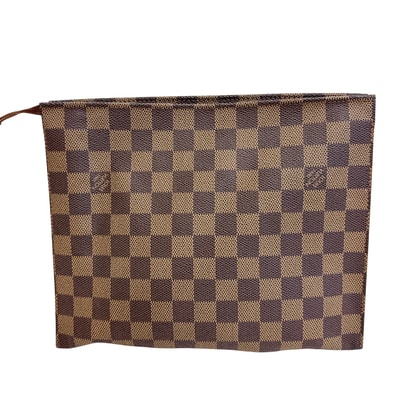 ルイヴィトン LOUIS VUITTON クラッチバッグ ダミエ ポッシュトワレット26 限定 セカンドバッグ 化粧ポーチ ブラウン