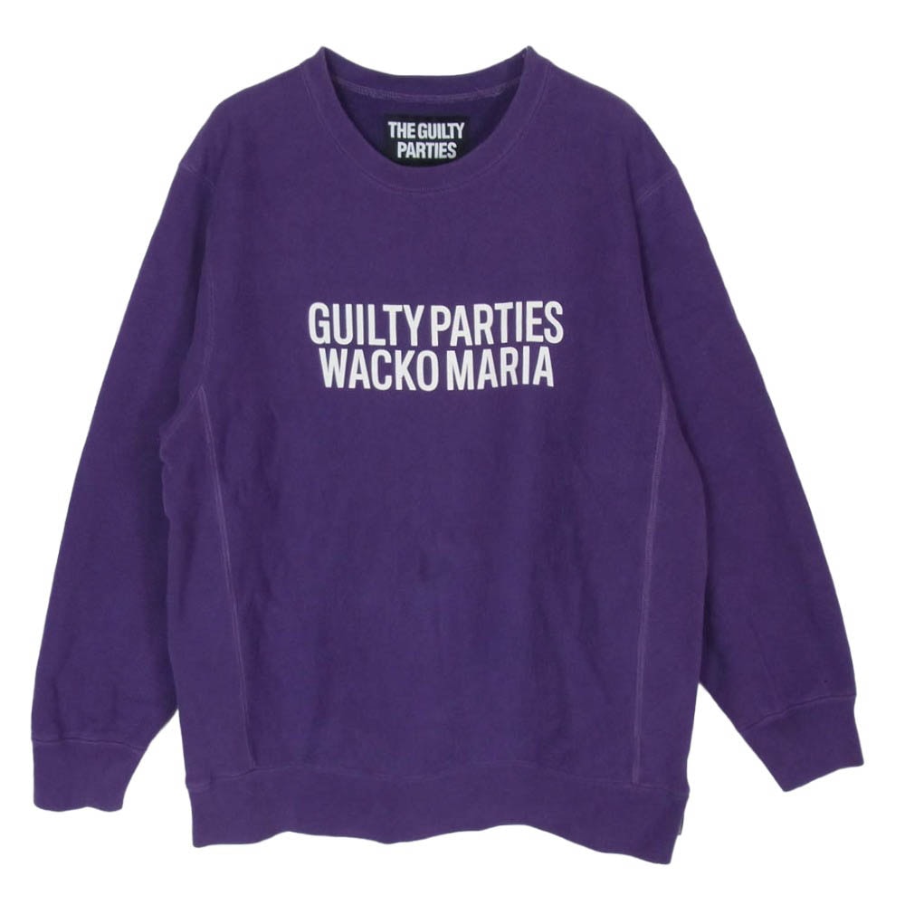 WACKO MARIA ワコマリア GUILTY PARTIES ロゴ スウェット トレーナー パープル系 L【中古】