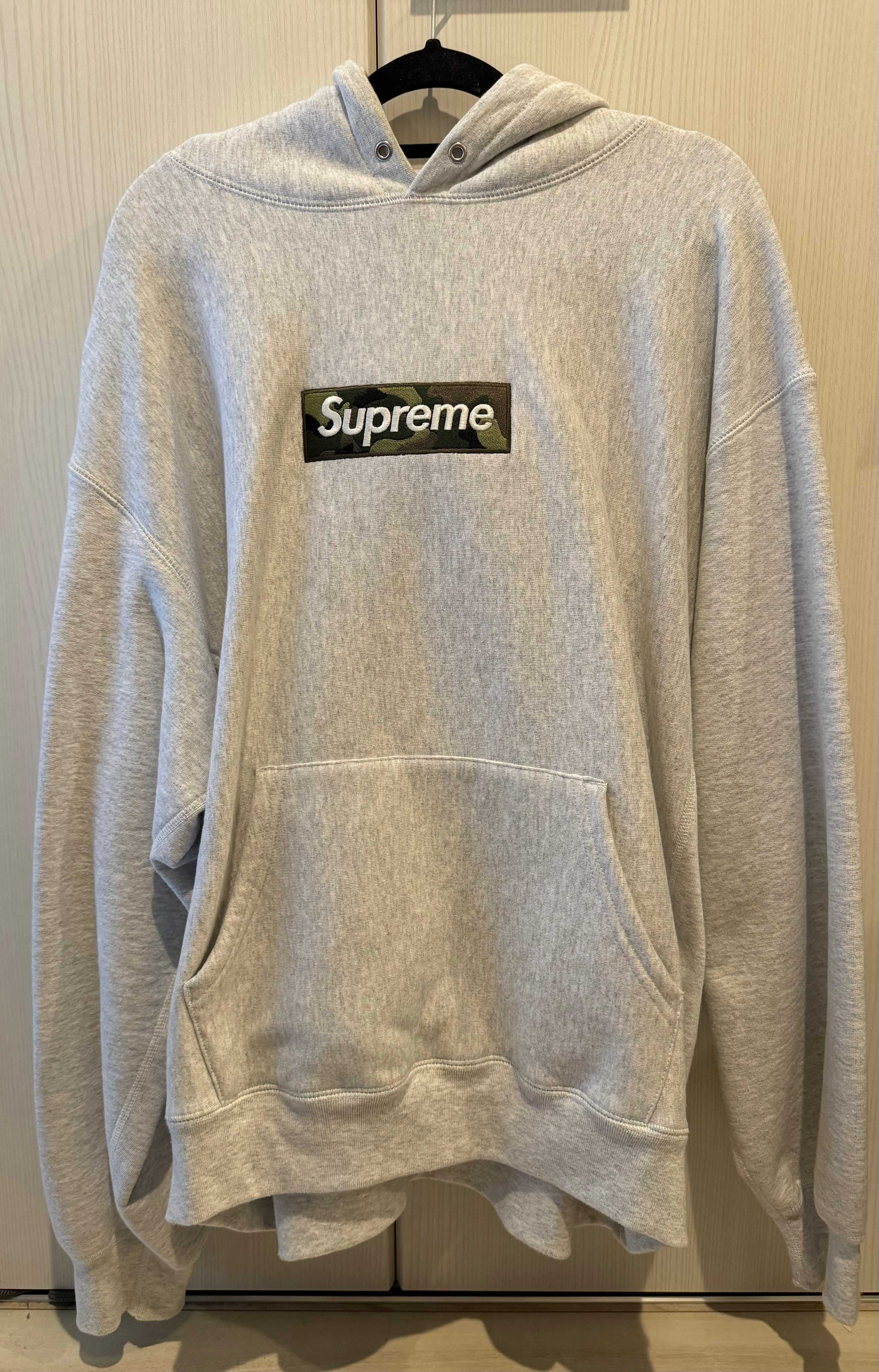 Supreme Box Logo Hooded Sweatshirt "Ash Grey" (23FW)