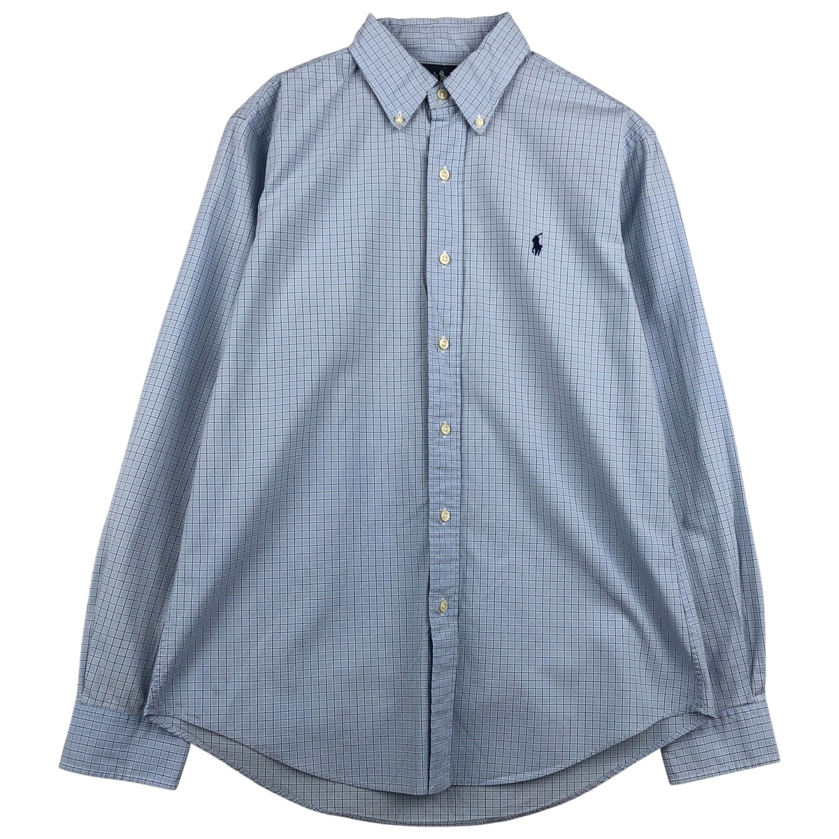 古着 ラルフローレン Ralph Lauren CUSTOM FIT 長袖 ボタンダウンチェックシャツ メンズM相当/eaa458794