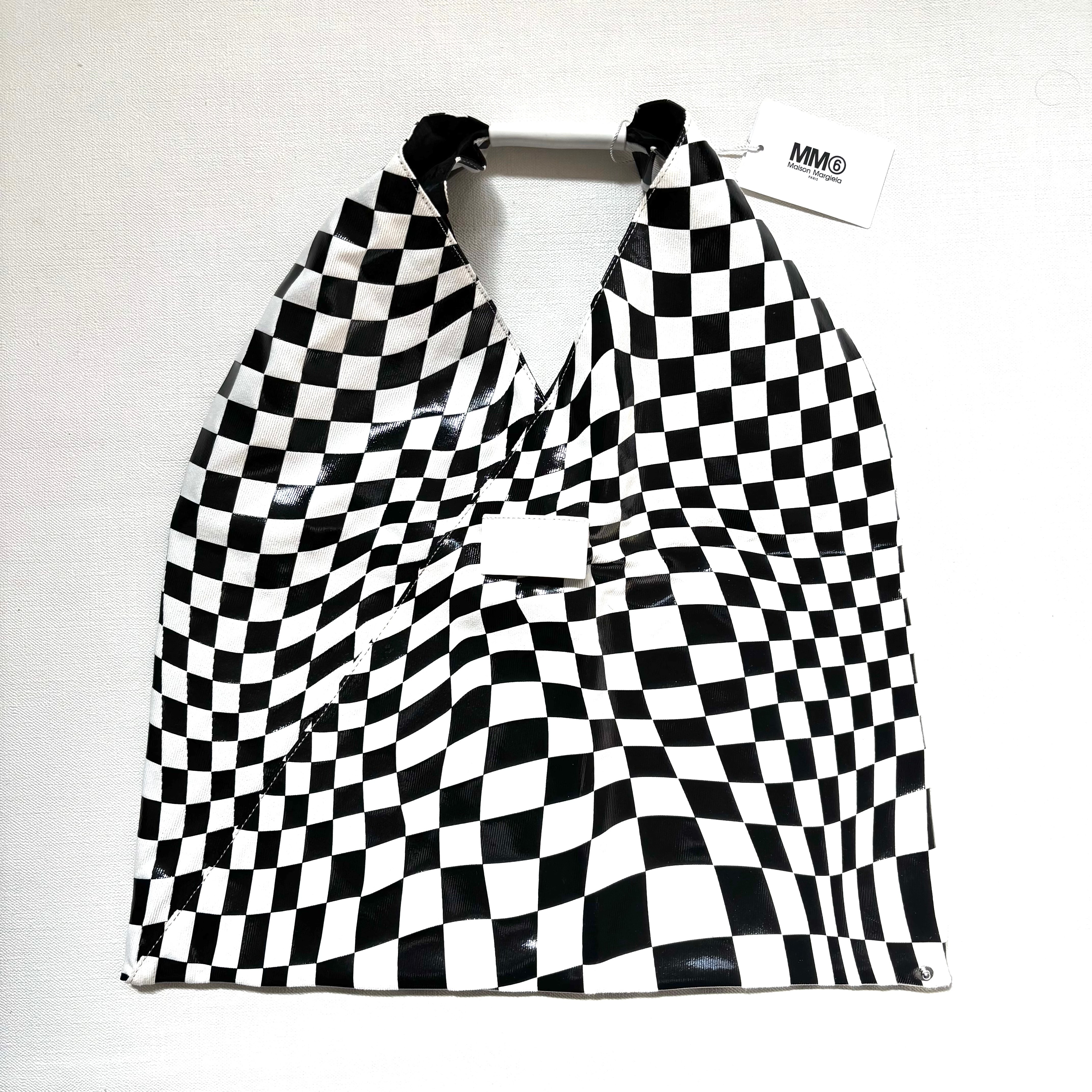 MM6 Maison Margiela Japanese Bag Random Checkered Flag Pattern "Black/White"
