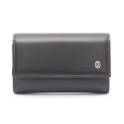 カルティエ CARTIER パシャ キーケース アクセサリー レザー メンズ ブラック系 L3000127 【中古】