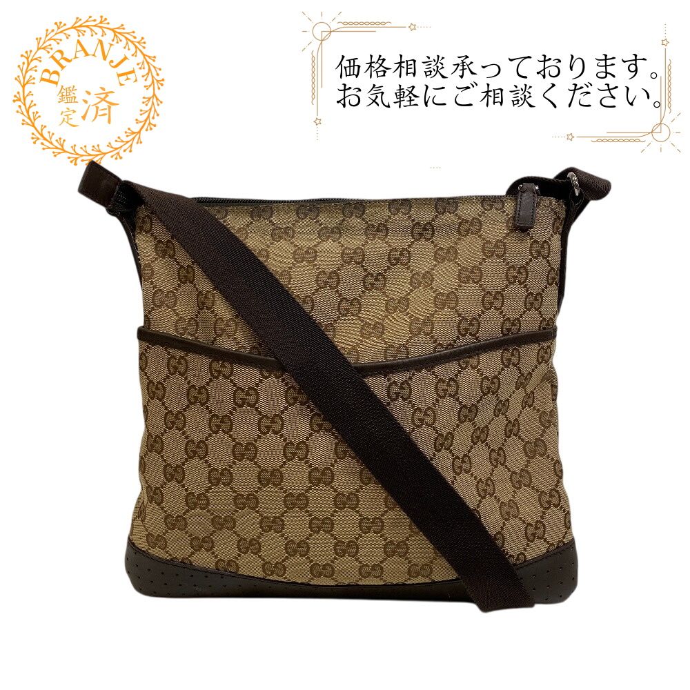 グッチ GUCCI ショルダーバッグ GGキャンバス 145857 ベージュ
