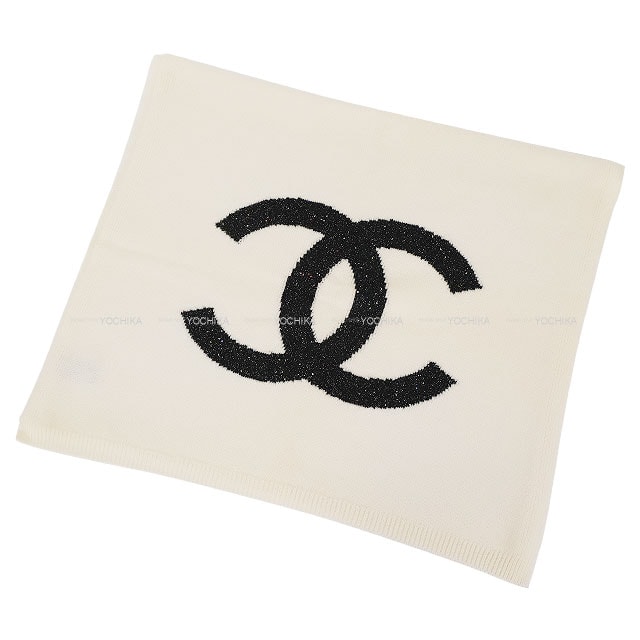 CHANEL シャネル ストール 大判 ニット シンプル ビック ココマーク ラメ 白 (ホワイト) カシミヤ/シルク 新品未使用