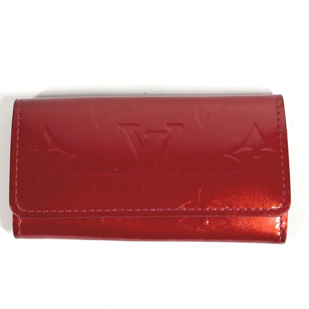 ルイヴィトン LOUIS VUITTON ミュルティクレ4 ミュルティクレ 4 M91211 モノグラムヴェルニ 鍵 4P キーケース モノグラムヴェルニ ポムダムール レッド