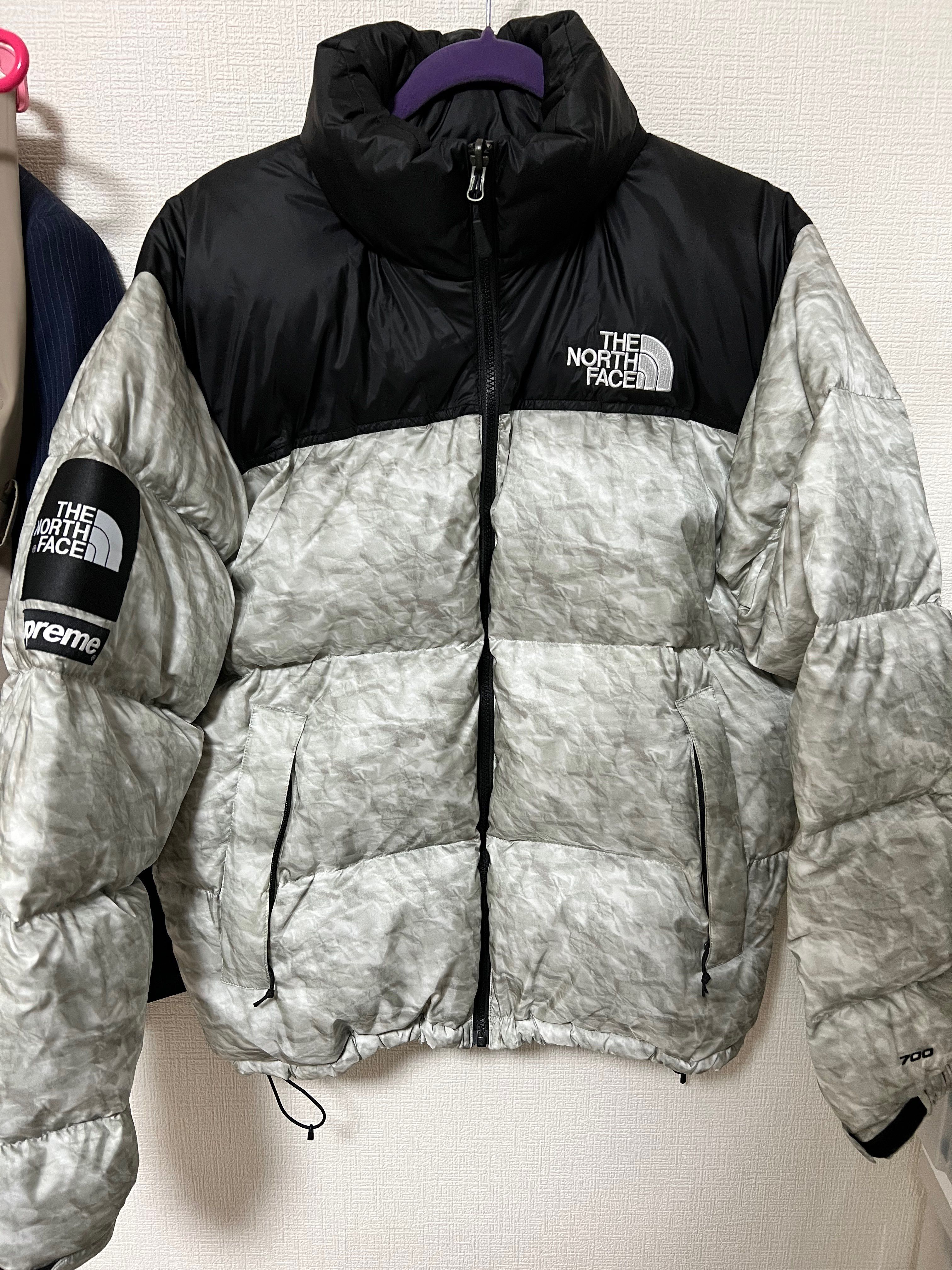 Supreme x The North Face Nuptse Jacket "White Paper Print"