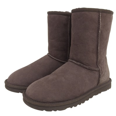 アグ 美品 CLASSIC SHORT ムートンブーツ レディース ブラウン 23cm 5825 6(US)
