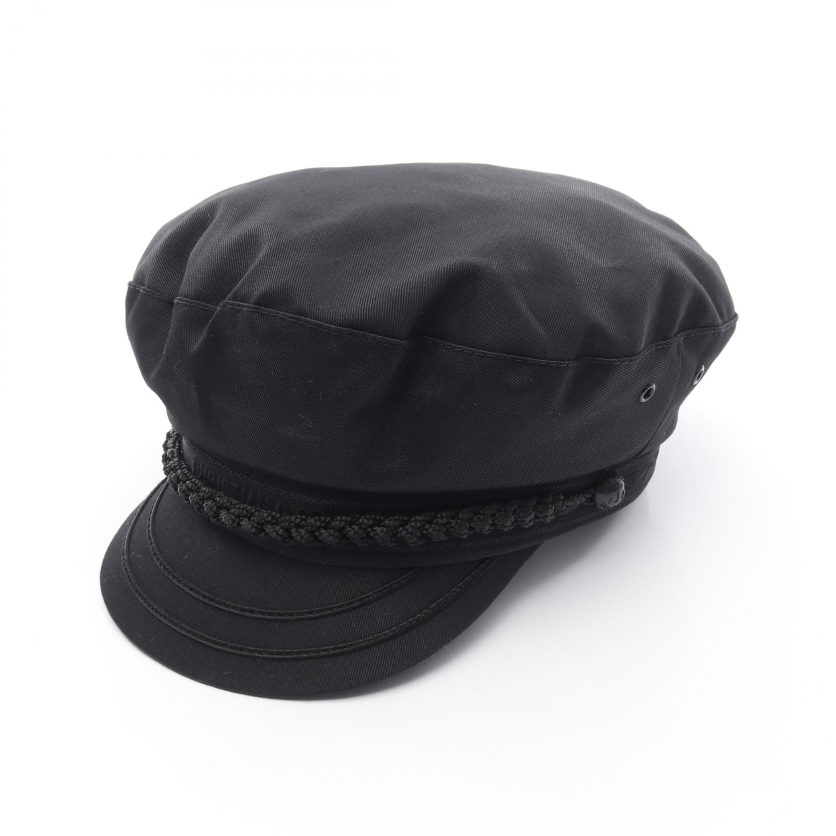 ディオール Dior キャスケット 帽子 コットン レディース ブラック系 【中古】