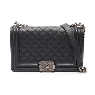 シャネル CHANEL ボーイシャネル ショルダーバッグ バッグ キャビアスキン(グレインドカーフ) レディース ブラック系 A67086 【中古】