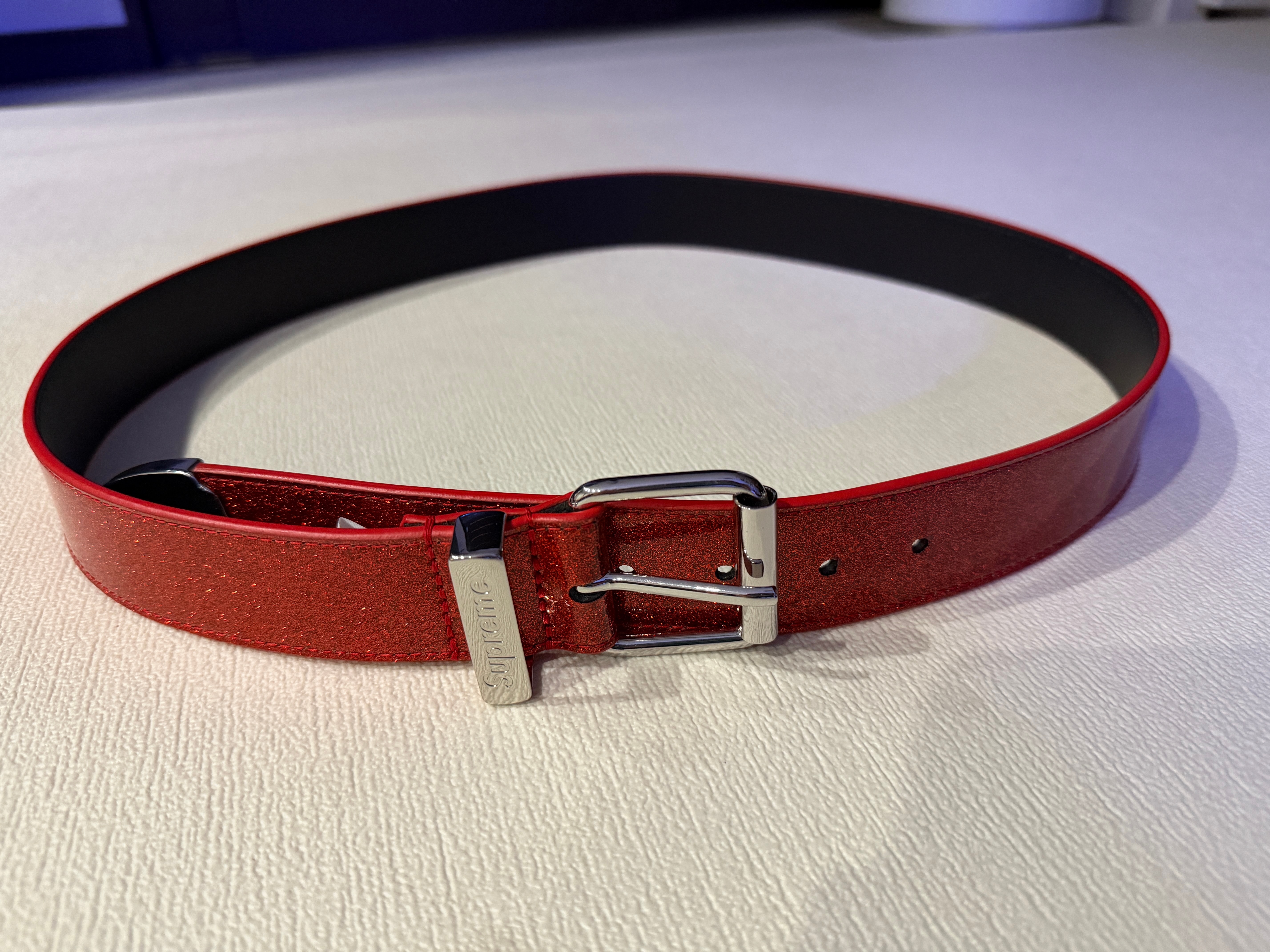 Supreme Repeat Leather Belt (25FW) 