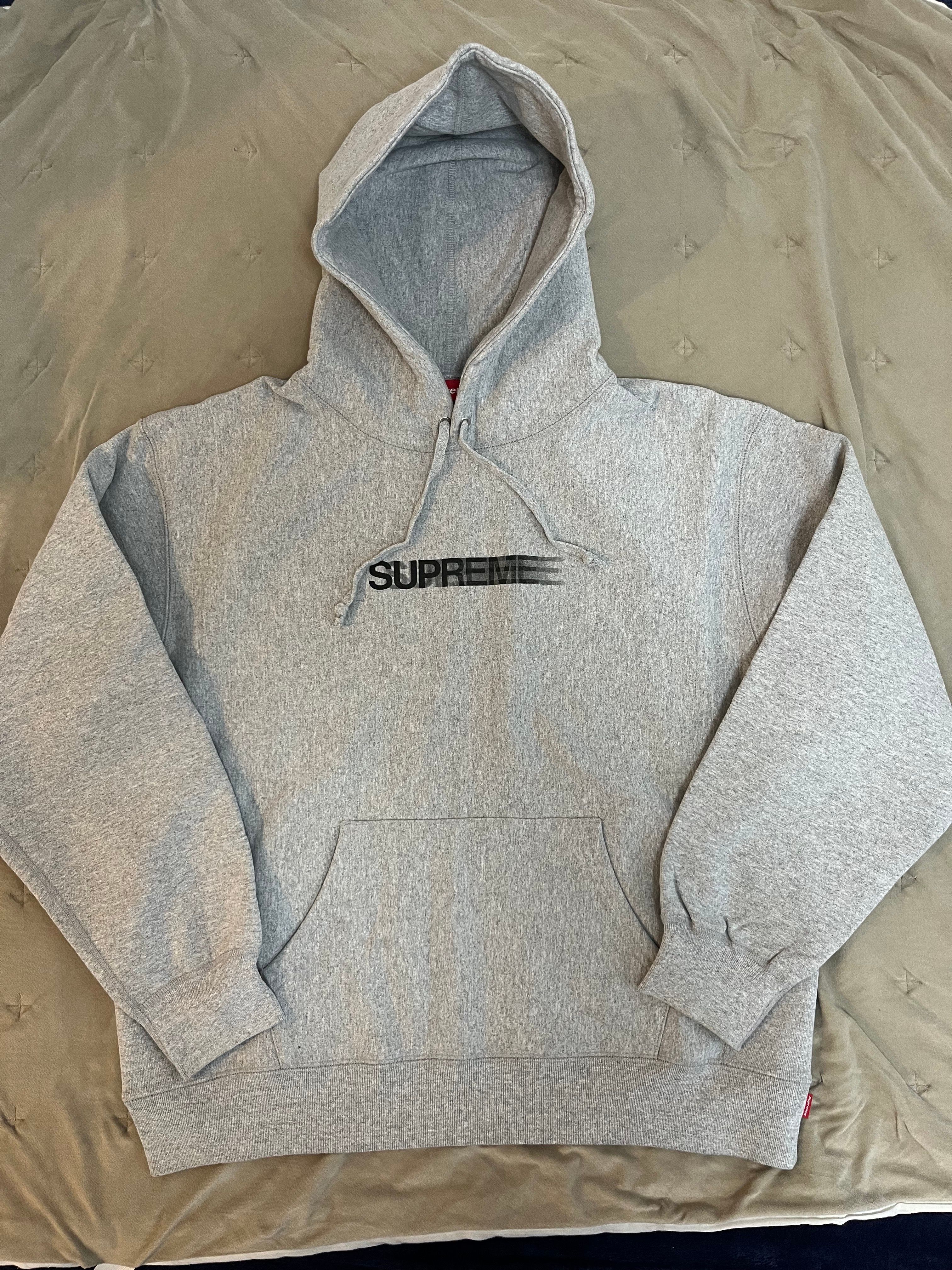Supreme Motion Logo Hooded Sweatshirt "Heather Grey" (23SS)